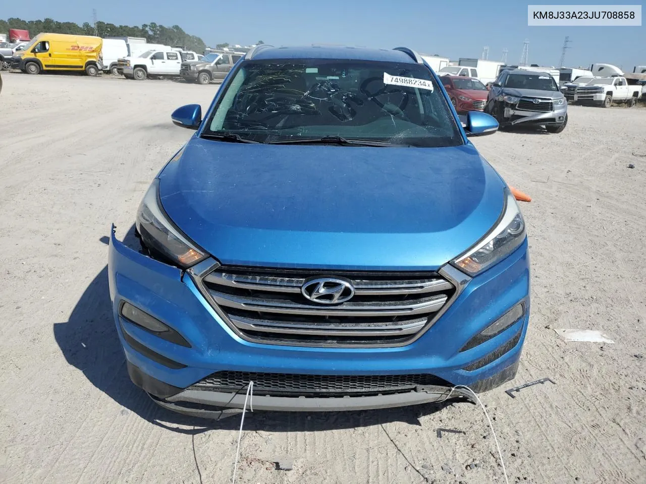 2018 Hyundai Tucson Value VIN: KM8J33A23JU708858 Lot: 74988234