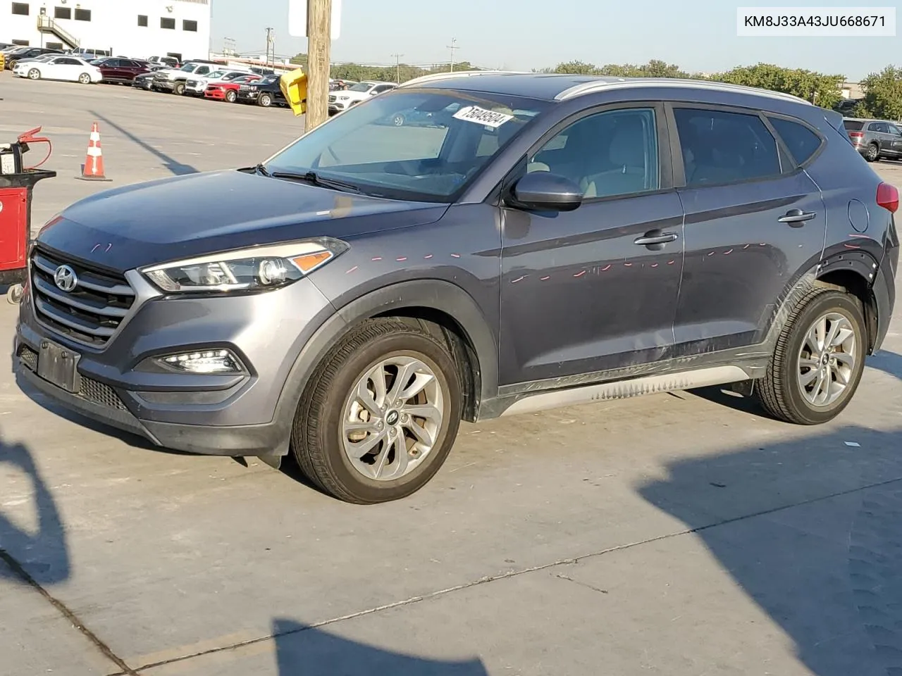 2018 Hyundai Tucson Sel VIN: KM8J33A43JU668671 Lot: 75049504