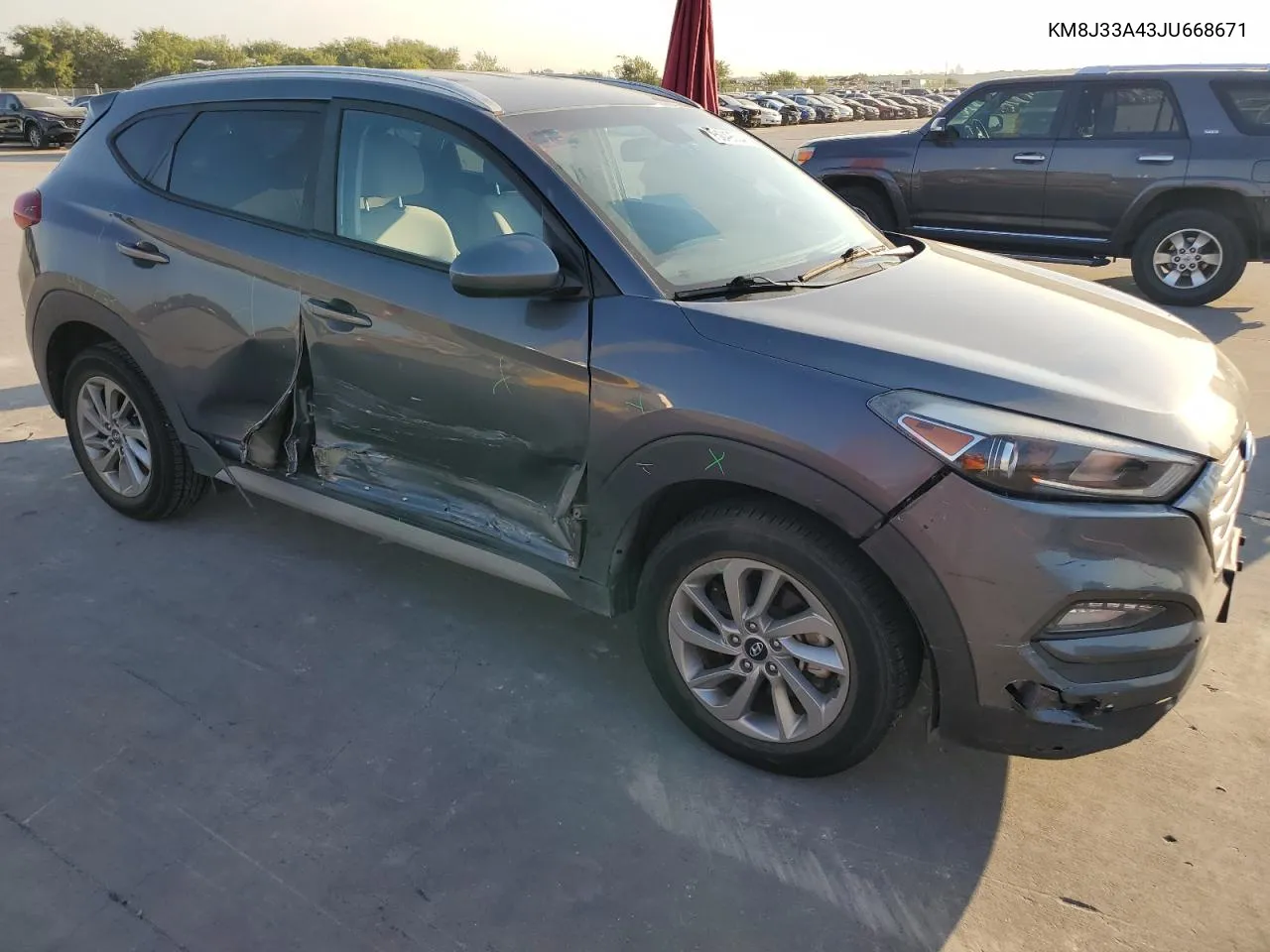 2018 Hyundai Tucson Sel VIN: KM8J33A43JU668671 Lot: 75049504