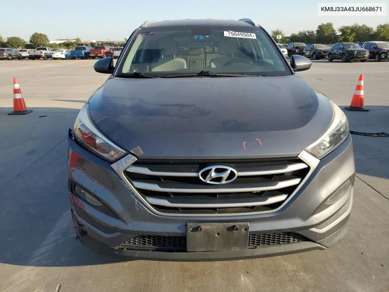 2018 Hyundai Tucson Sel VIN: KM8J33A43JU668671 Lot: 75049504