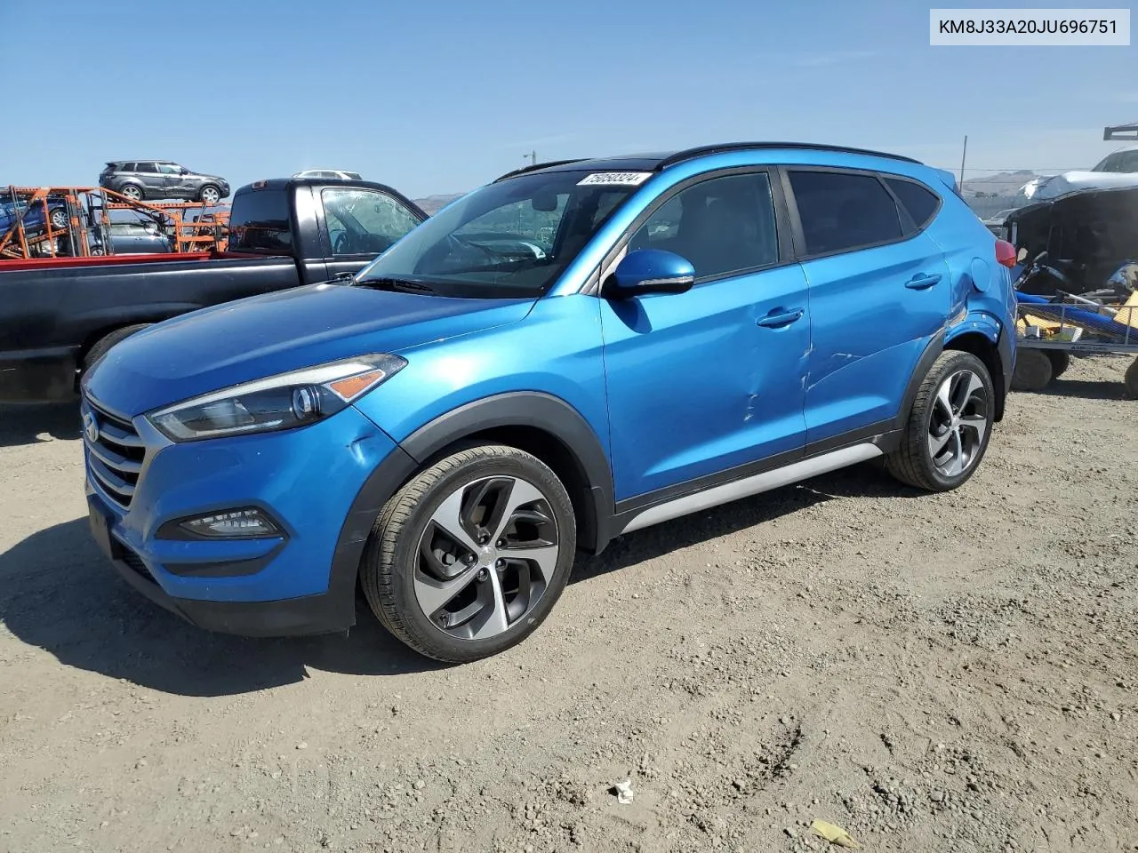 2018 Hyundai Tucson Value VIN: KM8J33A20JU696751 Lot: 75050324