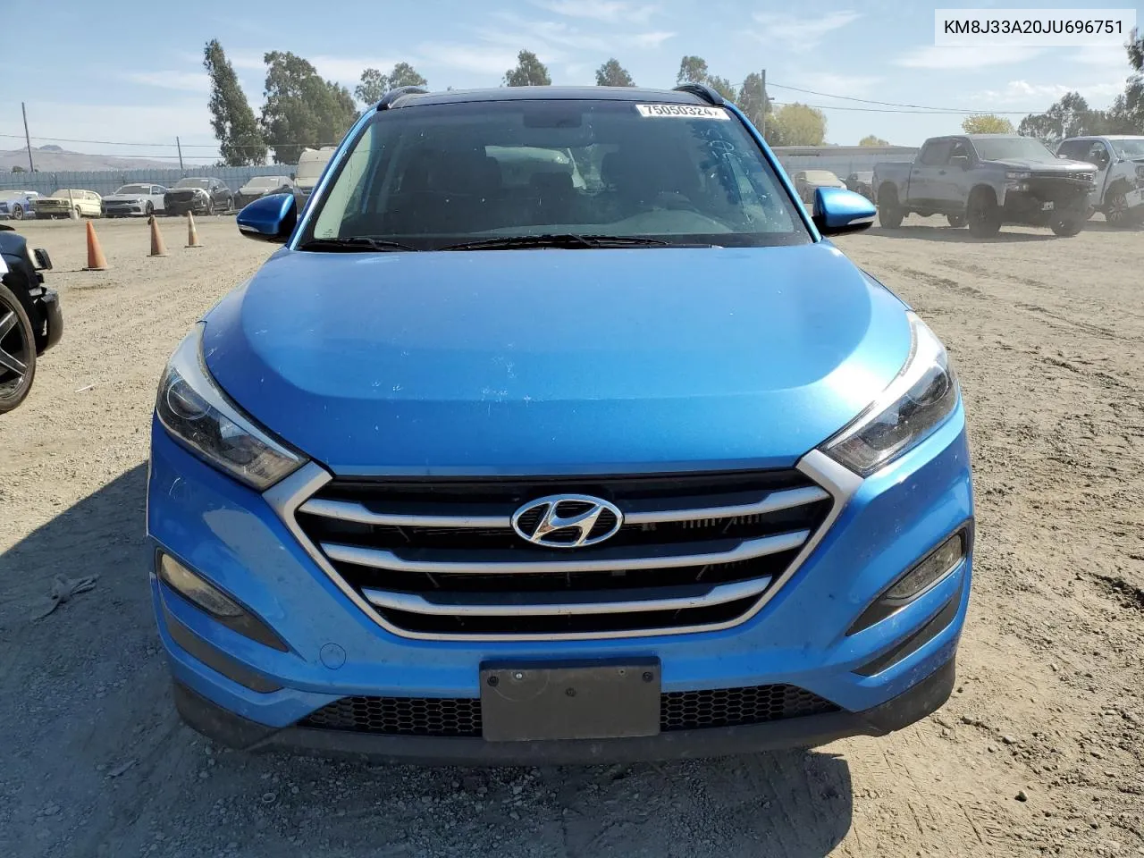 2018 Hyundai Tucson Value VIN: KM8J33A20JU696751 Lot: 75050324