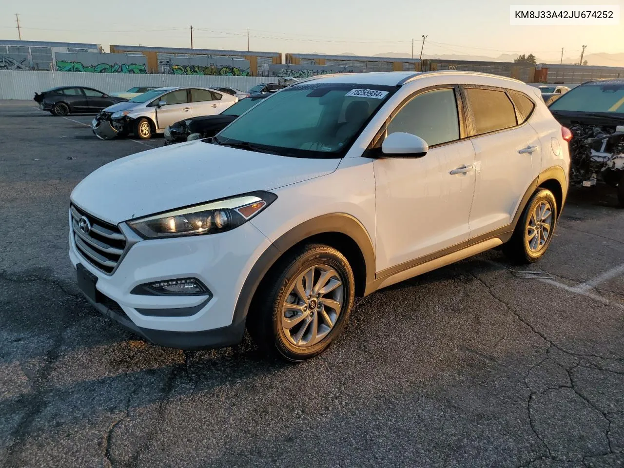 2018 Hyundai Tucson Sel VIN: KM8J33A42JU674252 Lot: 75255934