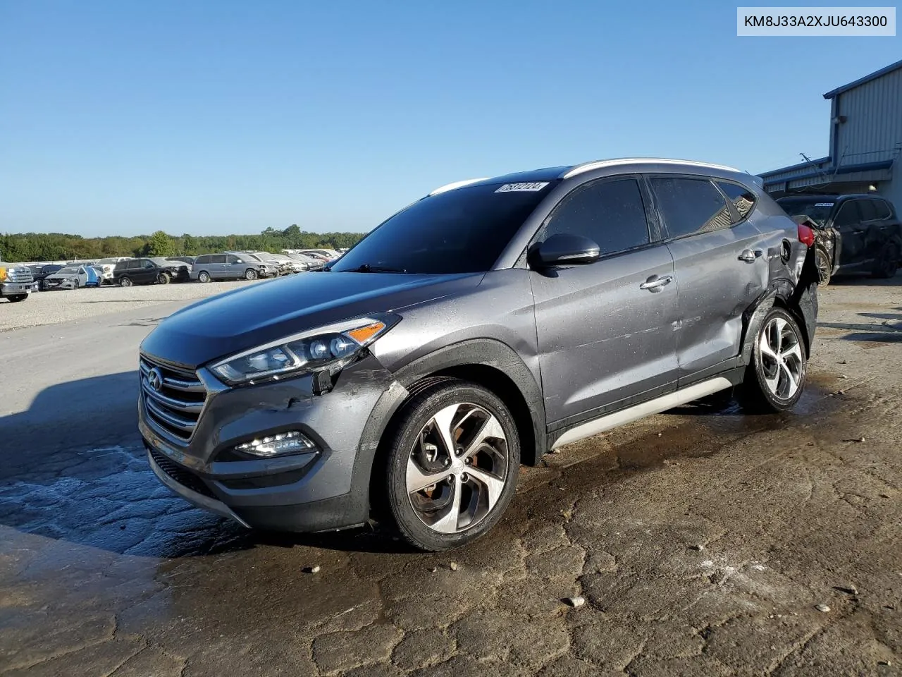 2018 Hyundai Tucson Value VIN: KM8J33A2XJU643300 Lot: 75312124