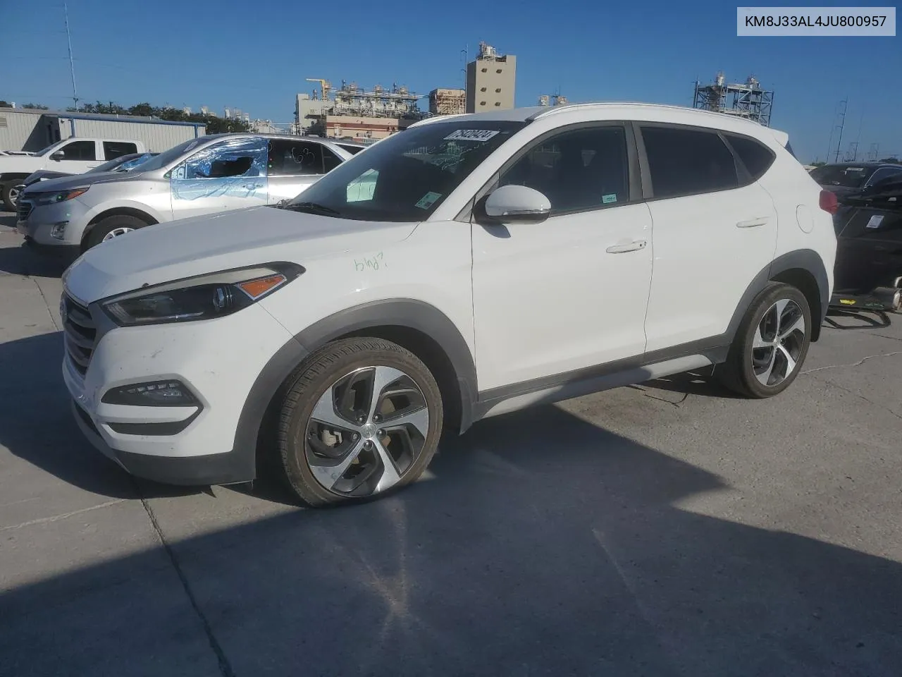 2018 Hyundai Tucson Sport VIN: KM8J33AL4JU800957 Lot: 75420424