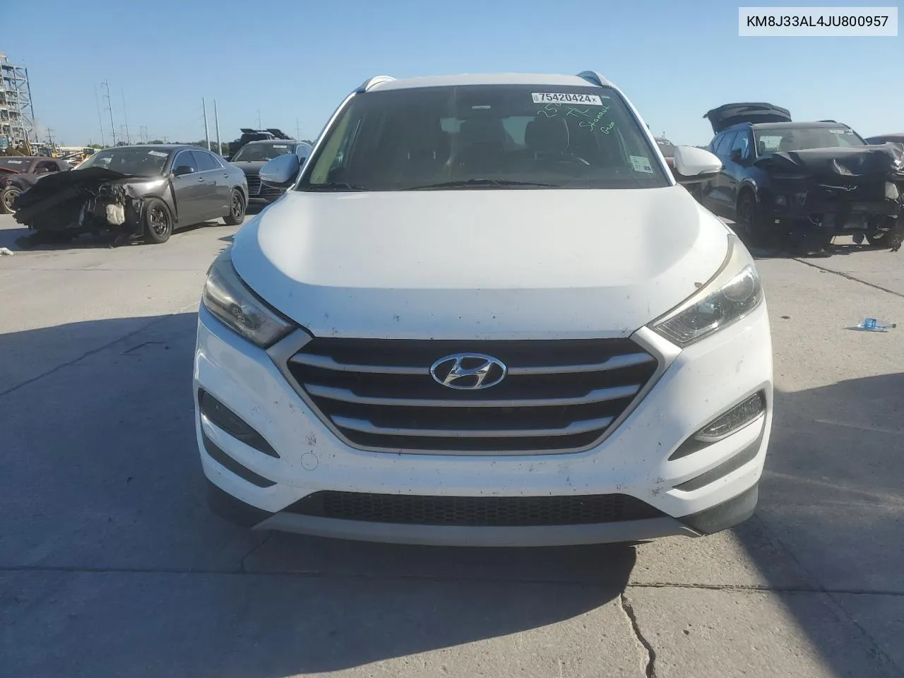 2018 Hyundai Tucson Sport VIN: KM8J33AL4JU800957 Lot: 75420424