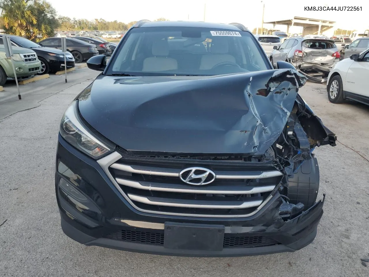 2018 Hyundai Tucson Sel VIN: KM8J3CA44JU722561 Lot: 75559074