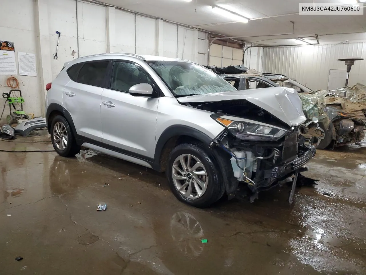 2018 Hyundai Tucson Sel VIN: KM8J3CA42JU760600 Lot: 75772524