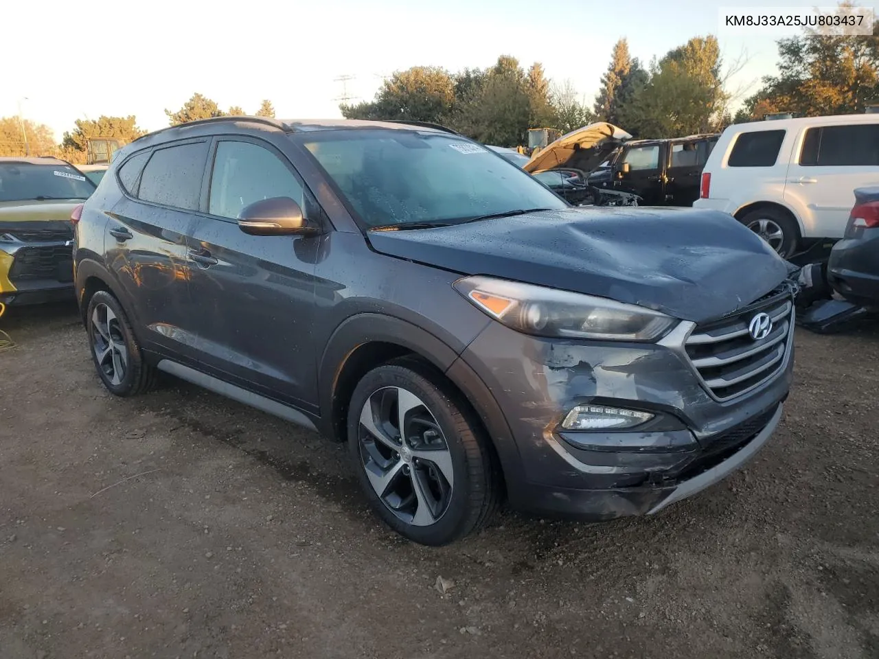 2018 Hyundai Tucson Value VIN: KM8J33A25JU803437 Lot: 75873314