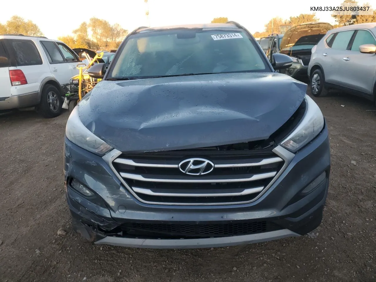 2018 Hyundai Tucson Value VIN: KM8J33A25JU803437 Lot: 75873314