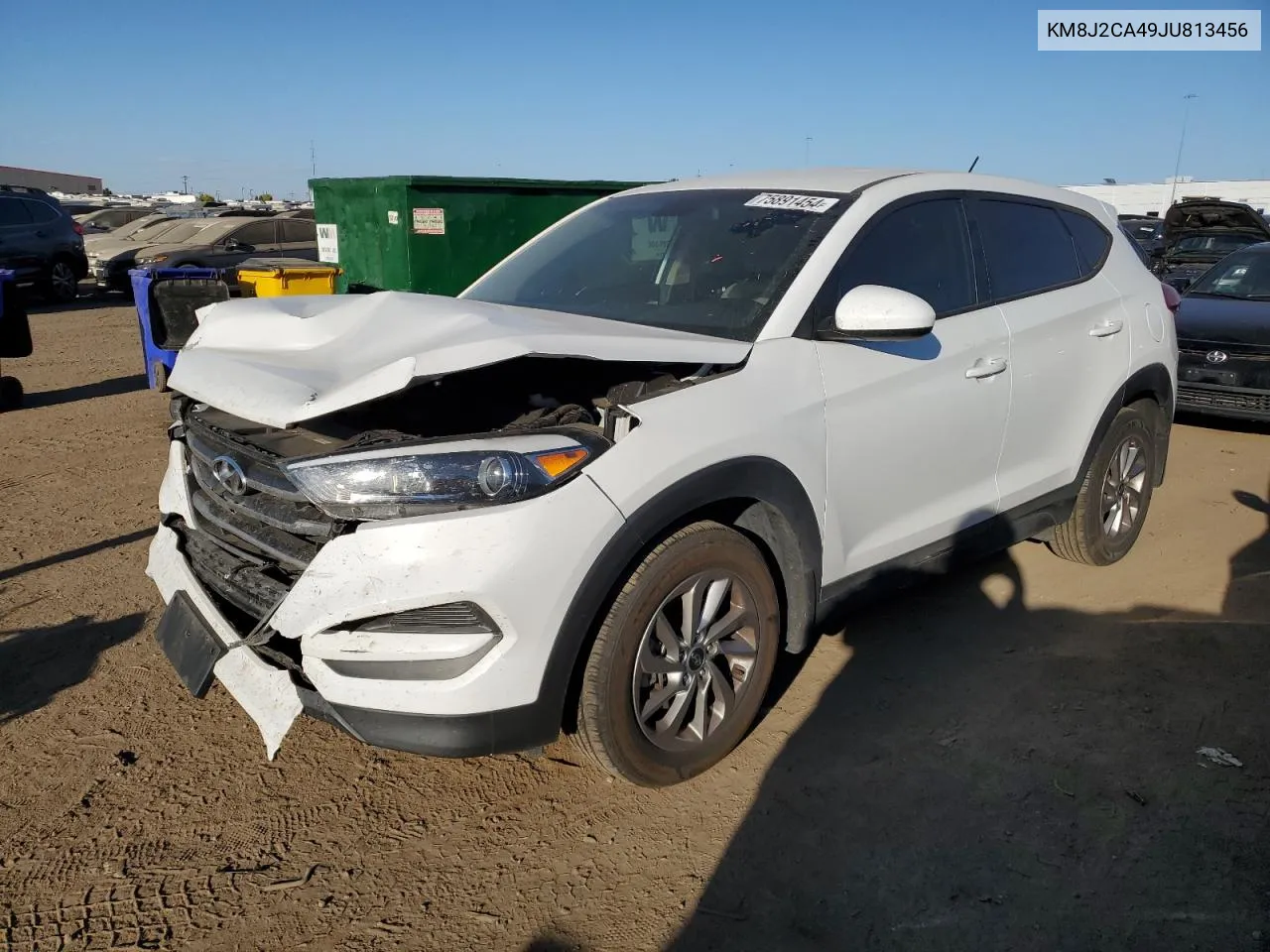 2018 Hyundai Tucson Se VIN: KM8J2CA49JU813456 Lot: 75891454