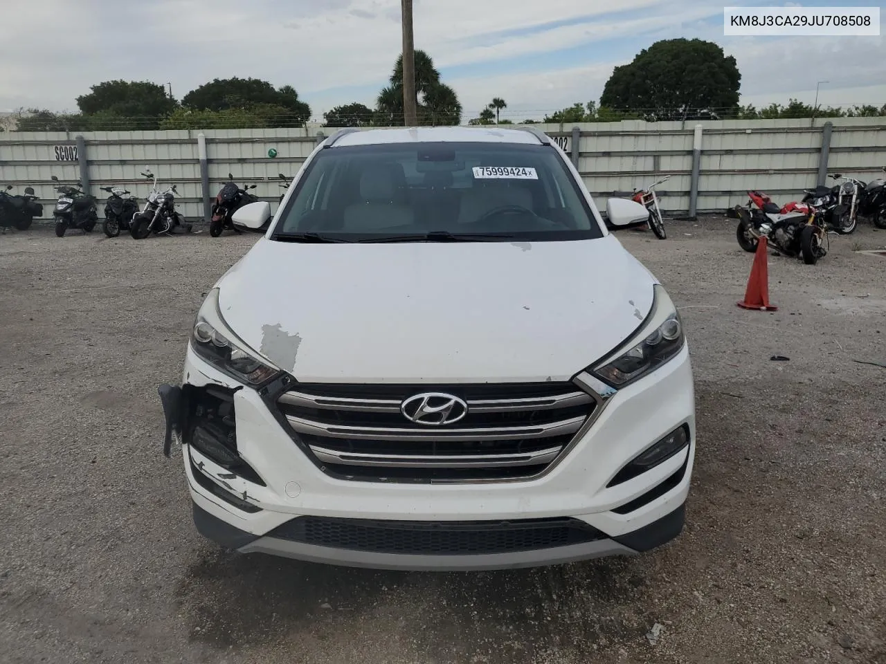 2018 Hyundai Tucson Value VIN: KM8J3CA29JU708508 Lot: 75999424