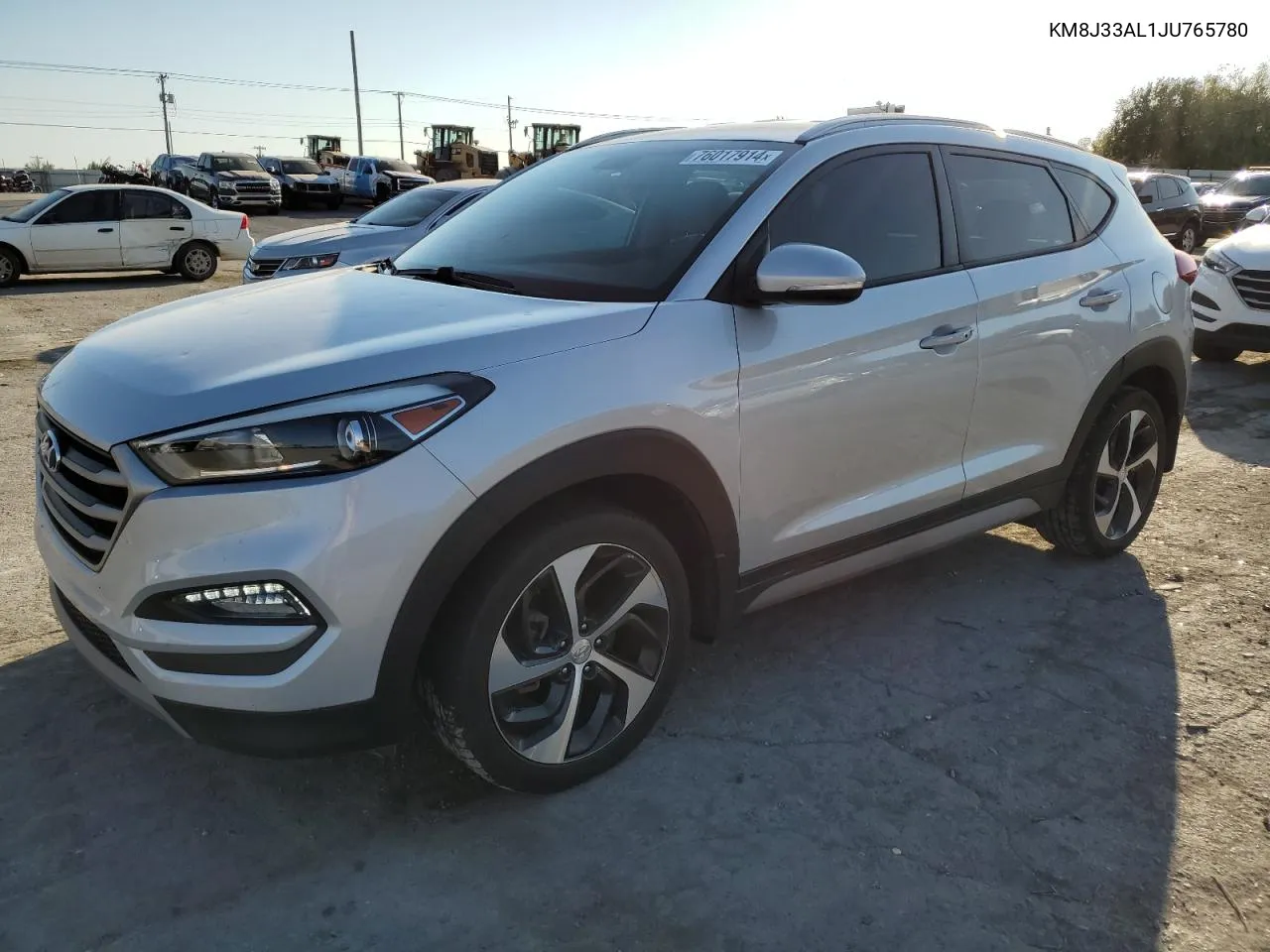 2018 Hyundai Tucson Sport VIN: KM8J33AL1JU765780 Lot: 76017914