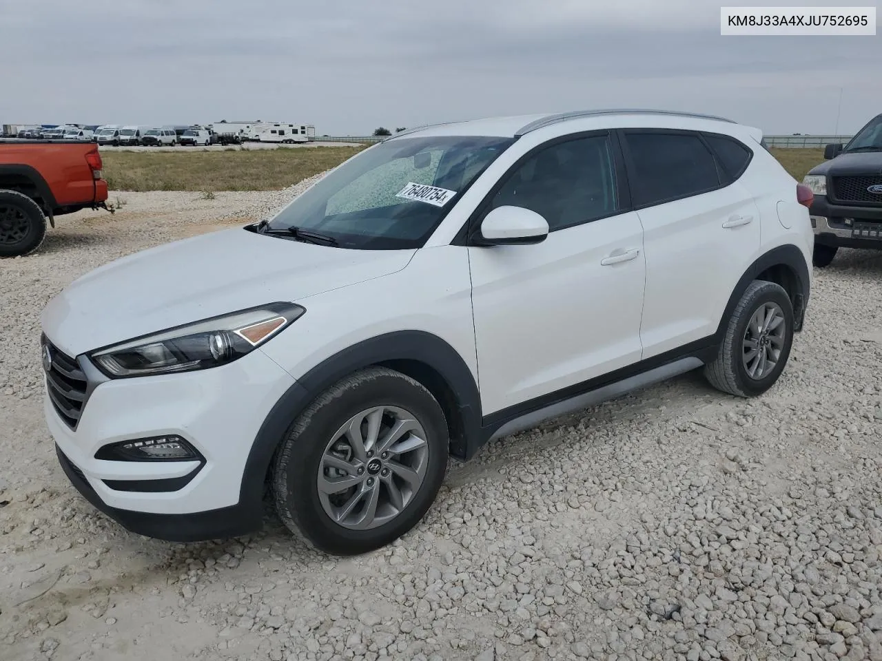 2018 Hyundai Tucson Sel VIN: KM8J33A4XJU752695 Lot: 76480754