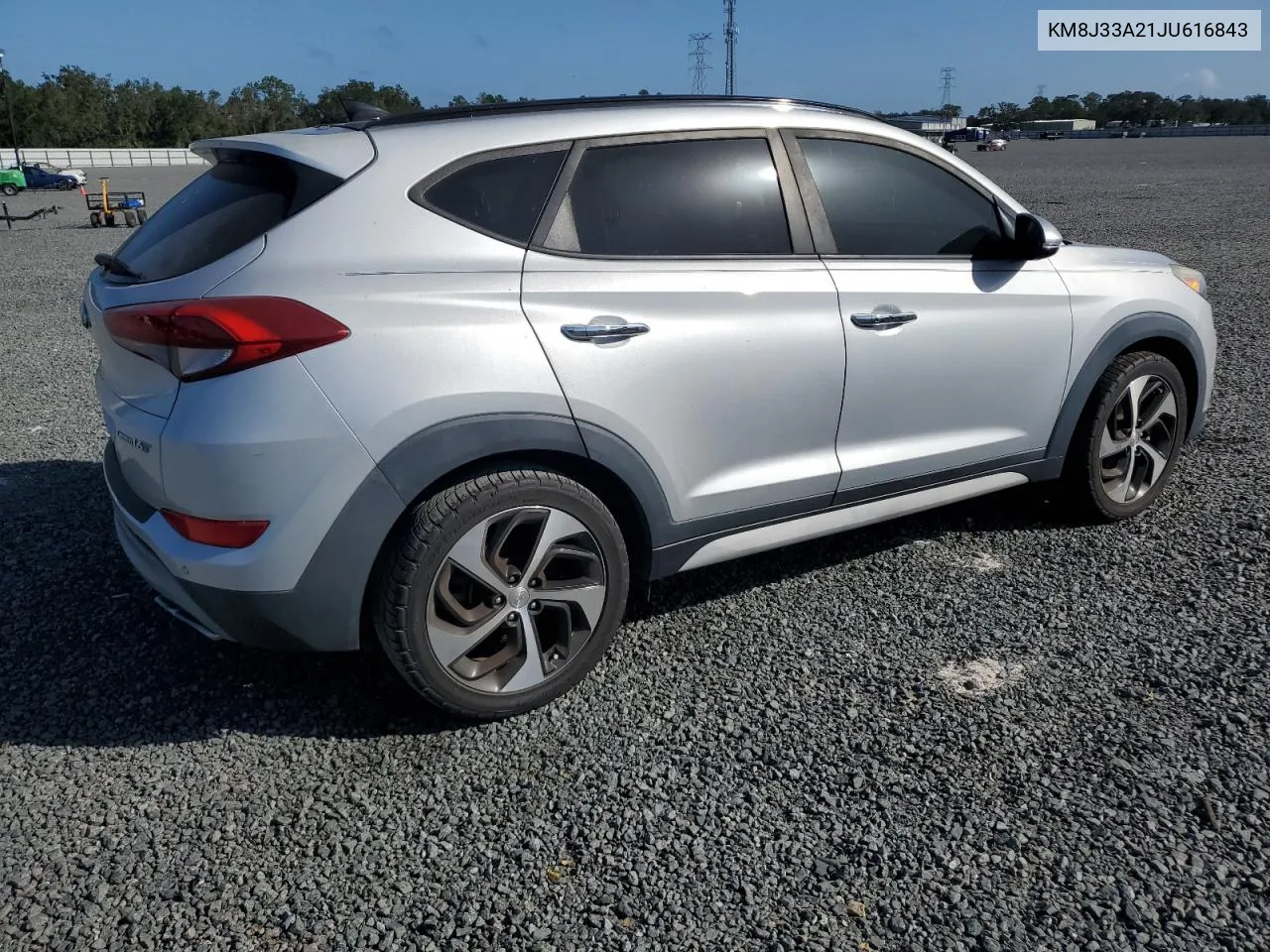 2018 Hyundai Tucson Value VIN: KM8J33A21JU616843 Lot: 76598504