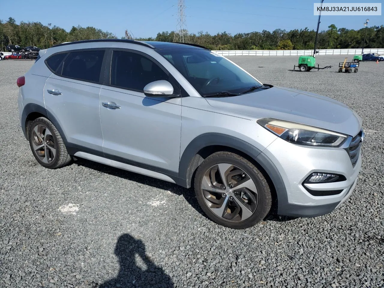 2018 Hyundai Tucson Value VIN: KM8J33A21JU616843 Lot: 76598504