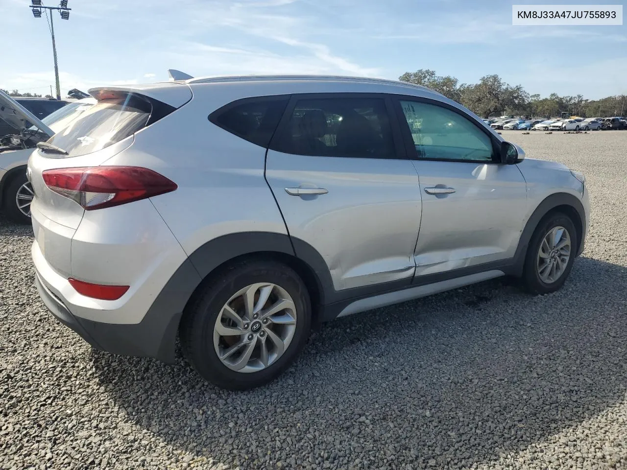 2018 Hyundai Tucson Sel VIN: KM8J33A47JU755893 Lot: 76690764