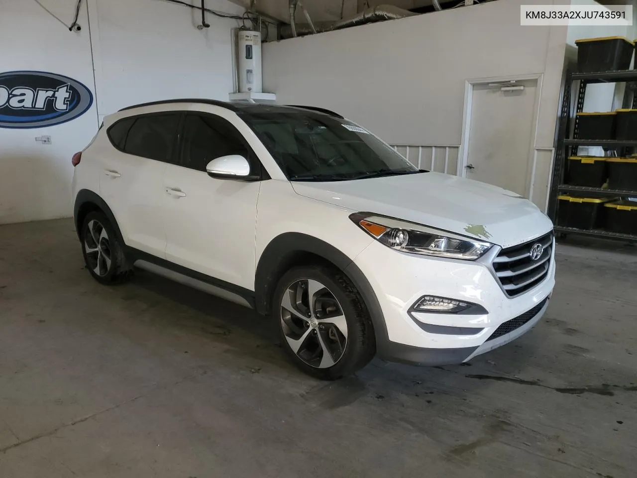 2018 Hyundai Tucson Value VIN: KM8J33A2XJU743591 Lot: 76800044