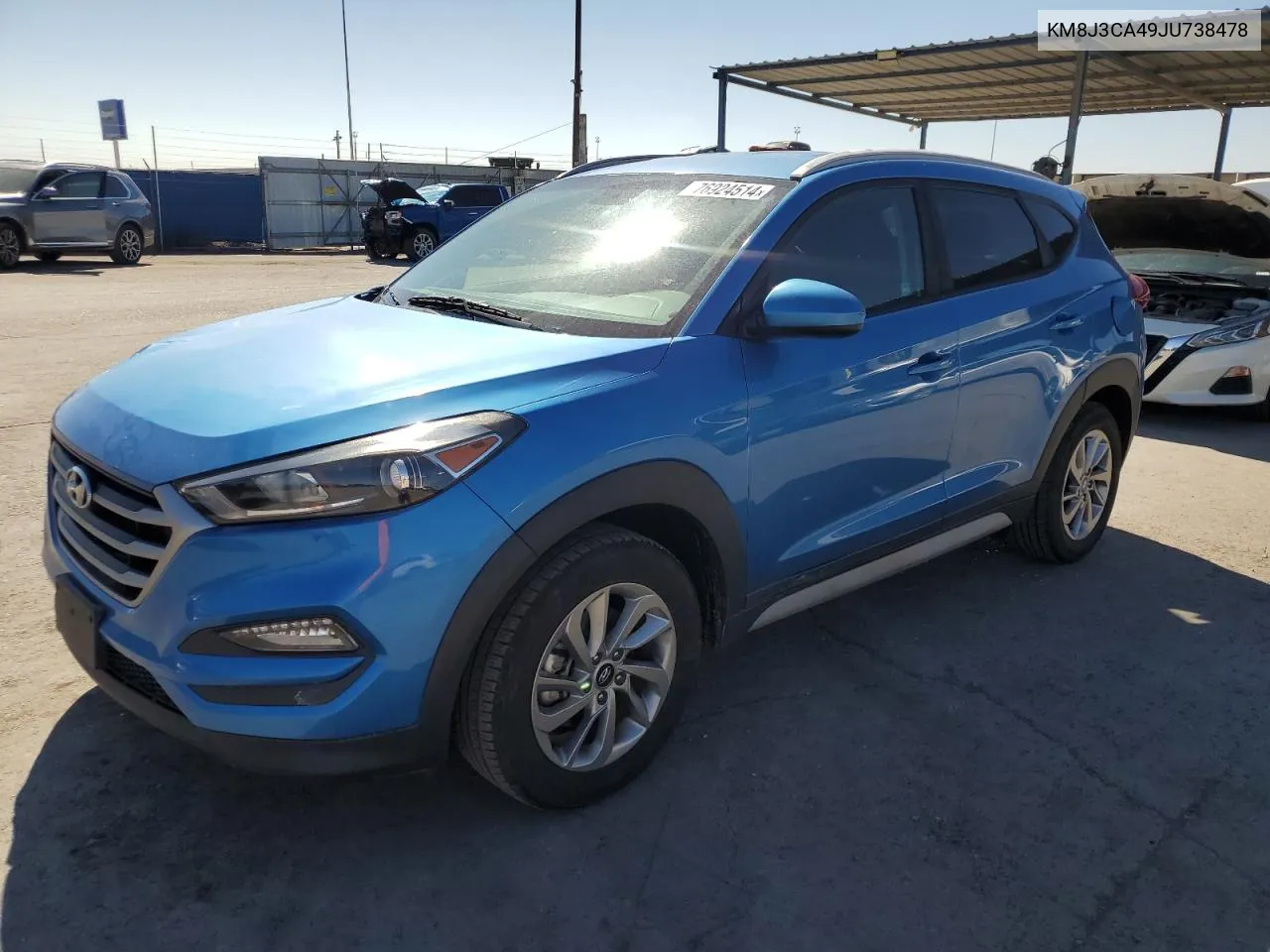 2018 Hyundai Tucson Sel VIN: KM8J3CA49JU738478 Lot: 76924514