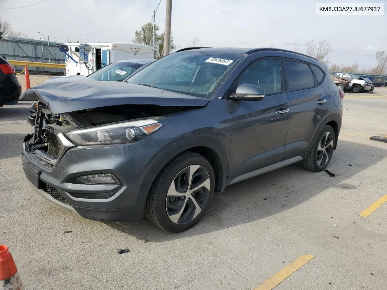 2018 Hyundai Tucson Value VIN: KM8J33A27JU677937 Lot: 78639564