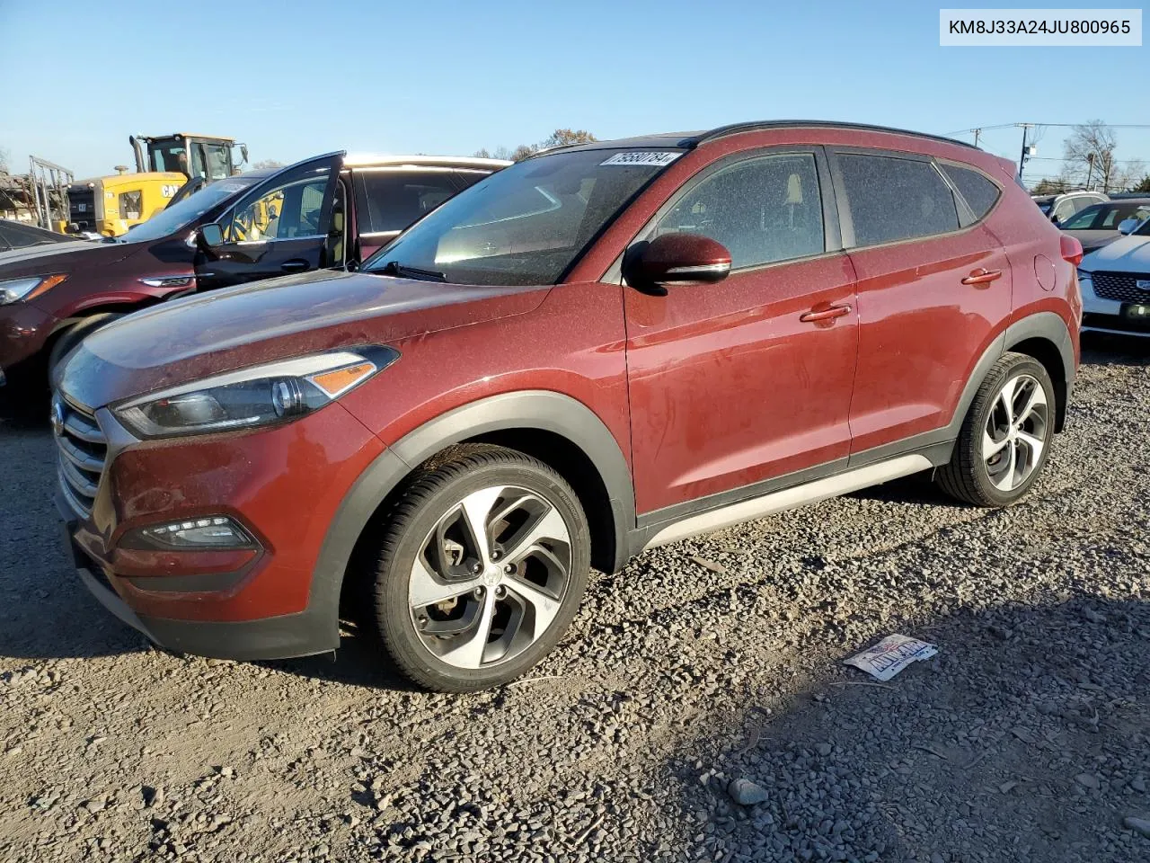 2018 Hyundai Tucson Value VIN: KM8J33A24JU800965 Lot: 79580784