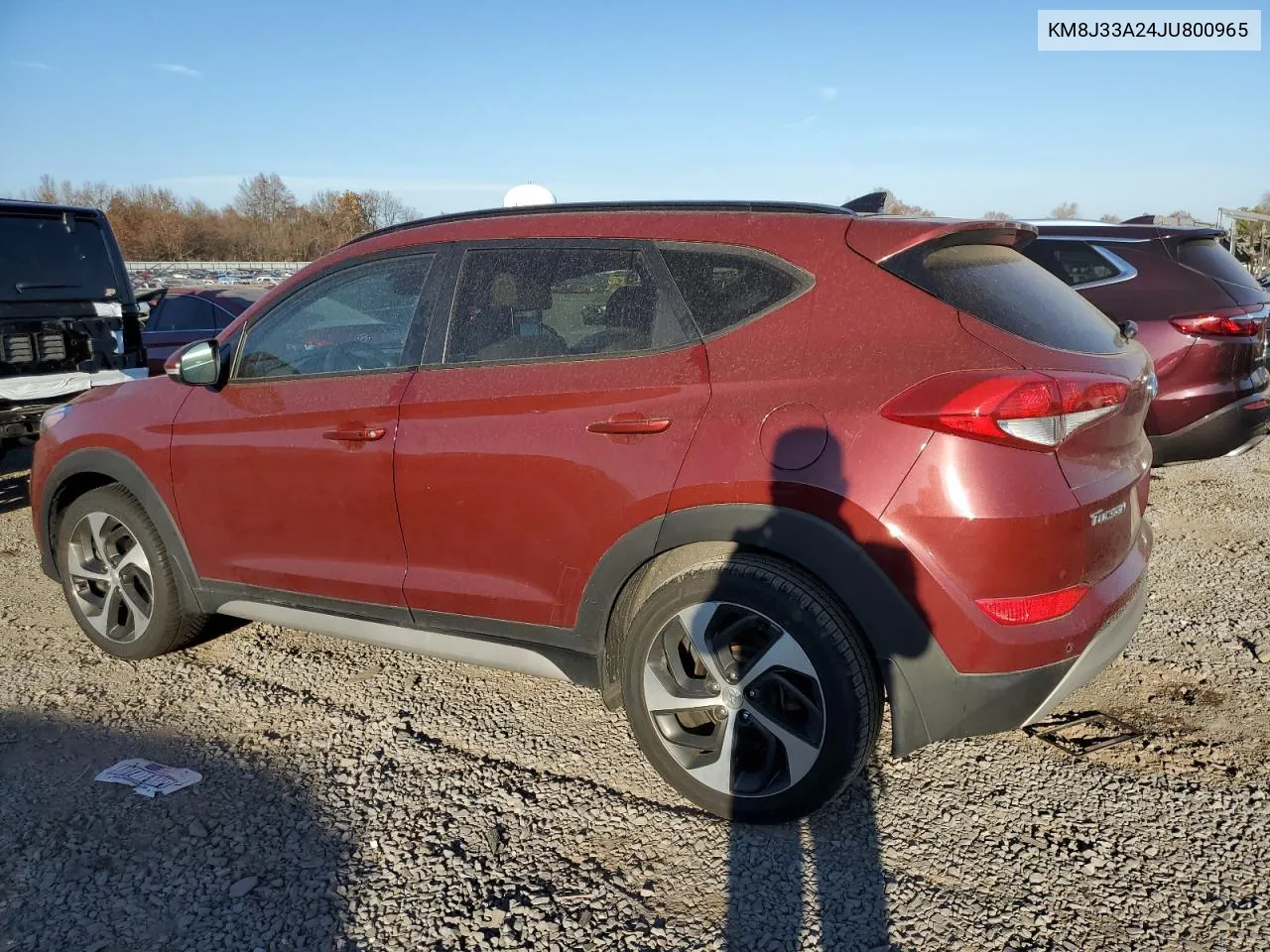 2018 Hyundai Tucson Value VIN: KM8J33A24JU800965 Lot: 79580784