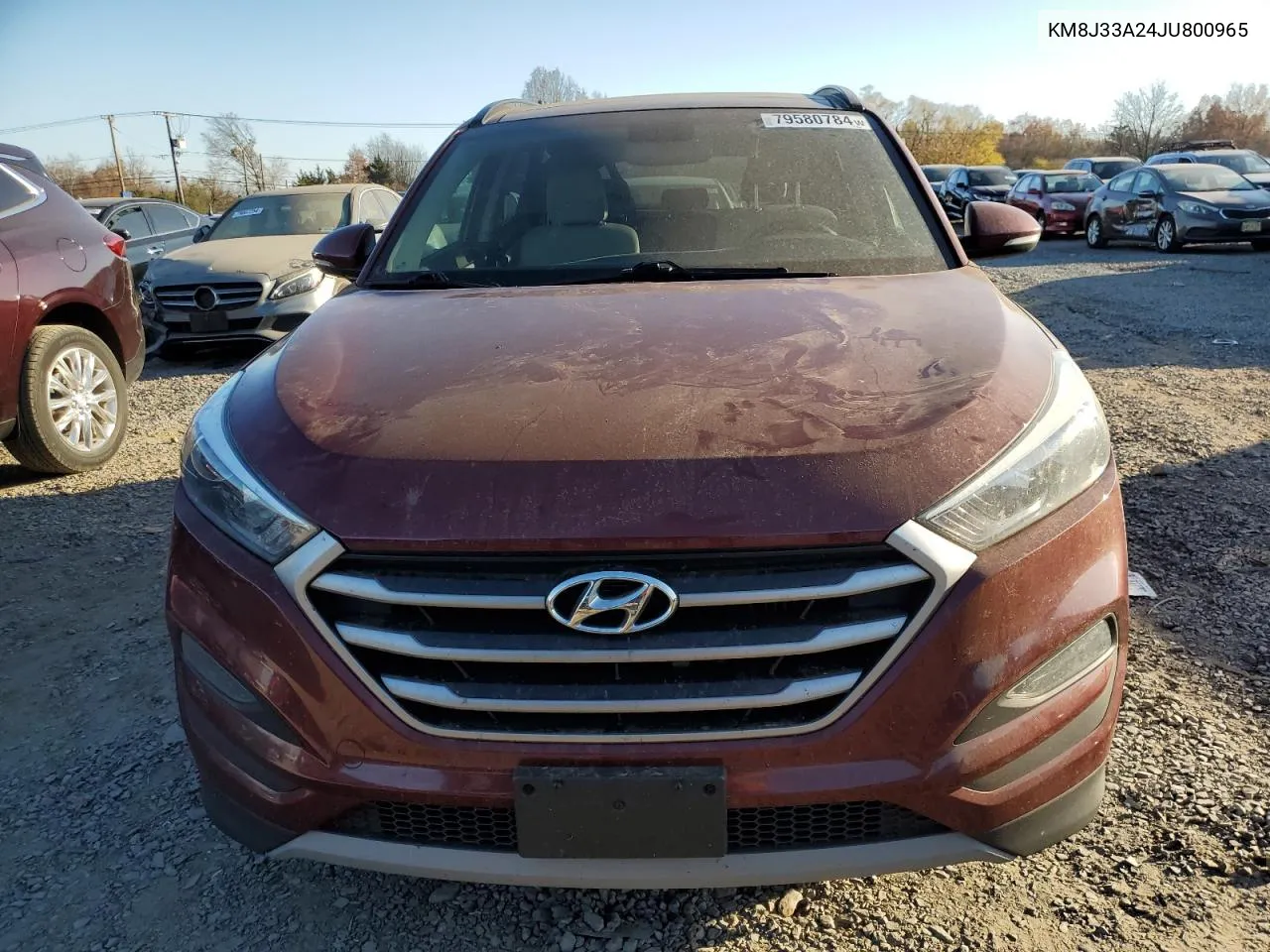 2018 Hyundai Tucson Value VIN: KM8J33A24JU800965 Lot: 79580784