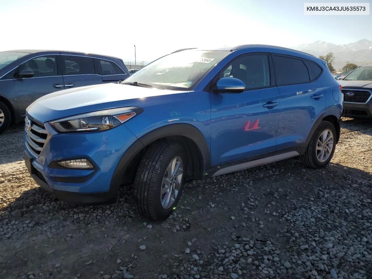 2018 Hyundai Tucson Sel VIN: KM8J3CA43JU635573 Lot: 80019564