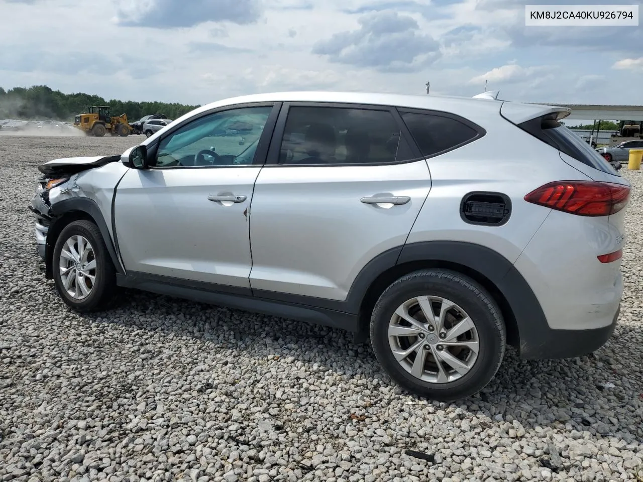 2019 Hyundai Tucson Se VIN: KM8J2CA40KU926794 Lot: 55964044