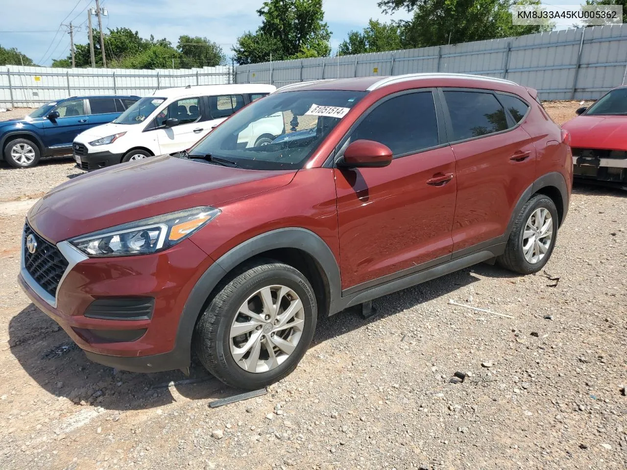 2019 Hyundai Tucson Limited VIN: KM8J33A45KU005362 Lot: 61051514