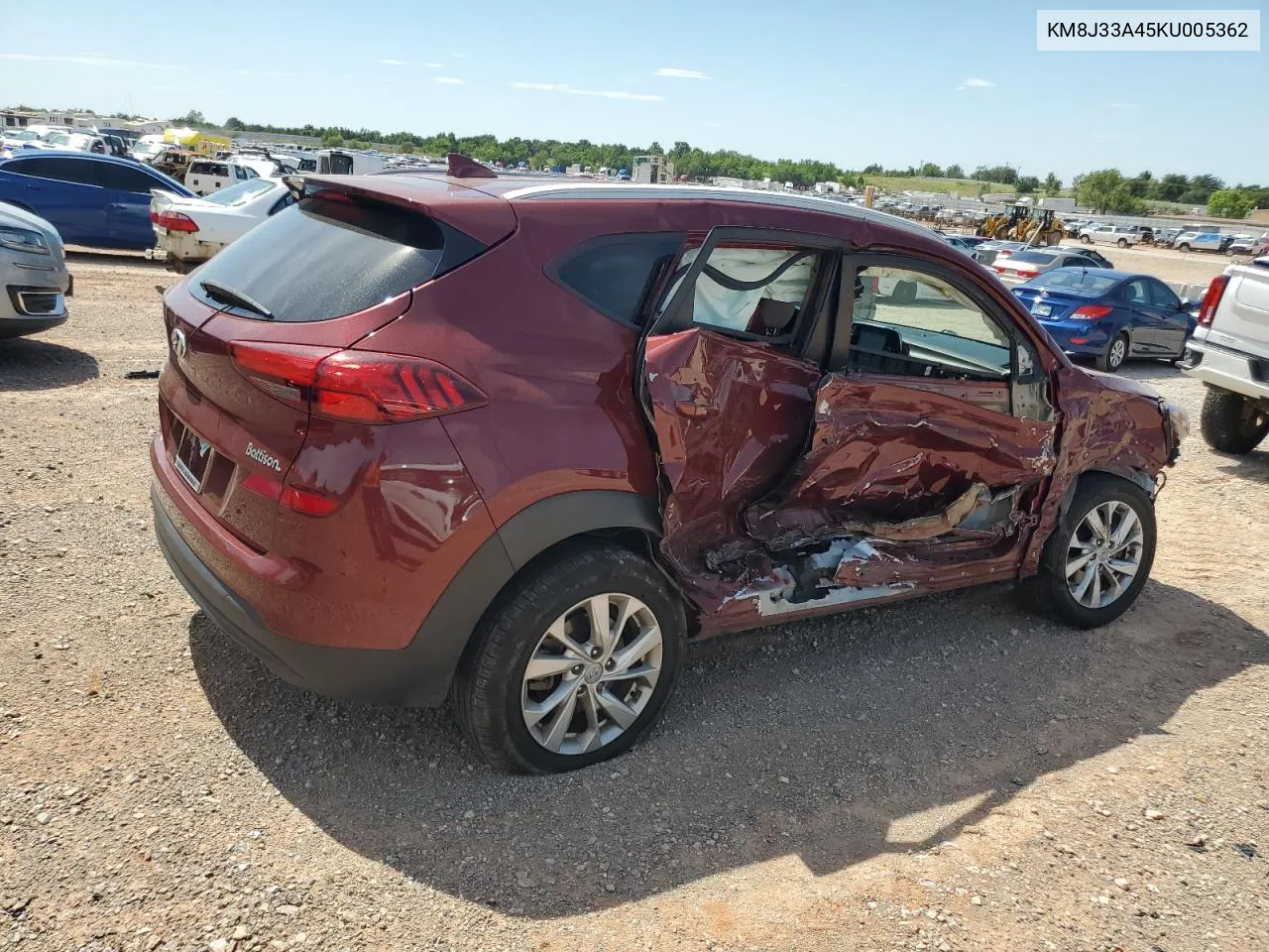 2019 Hyundai Tucson Limited VIN: KM8J33A45KU005362 Lot: 61051514