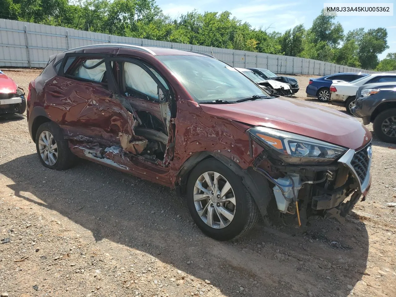 2019 Hyundai Tucson Limited VIN: KM8J33A45KU005362 Lot: 61051514