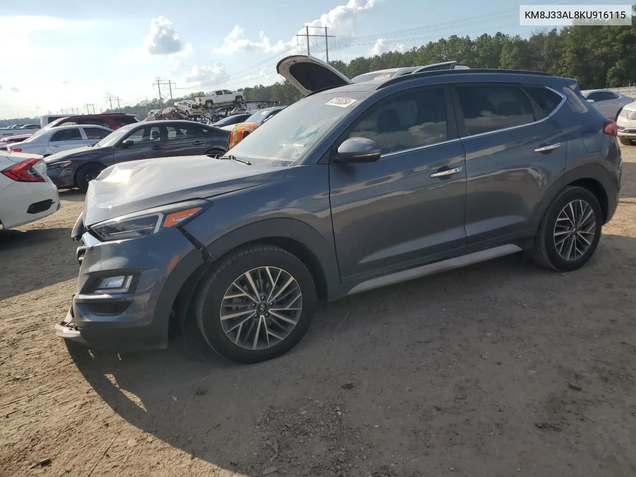 2019 Hyundai Tucson Limited VIN: KM8J33AL8KU916115 Lot: 72165354