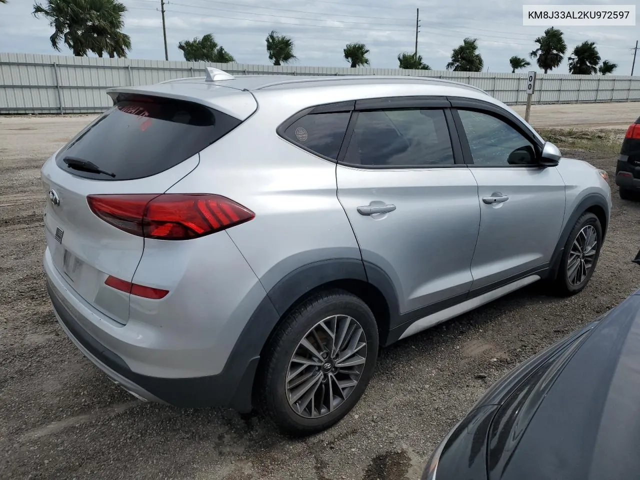 2019 Hyundai Tucson Limited VIN: KM8J33AL2KU972597 Lot: 74023204