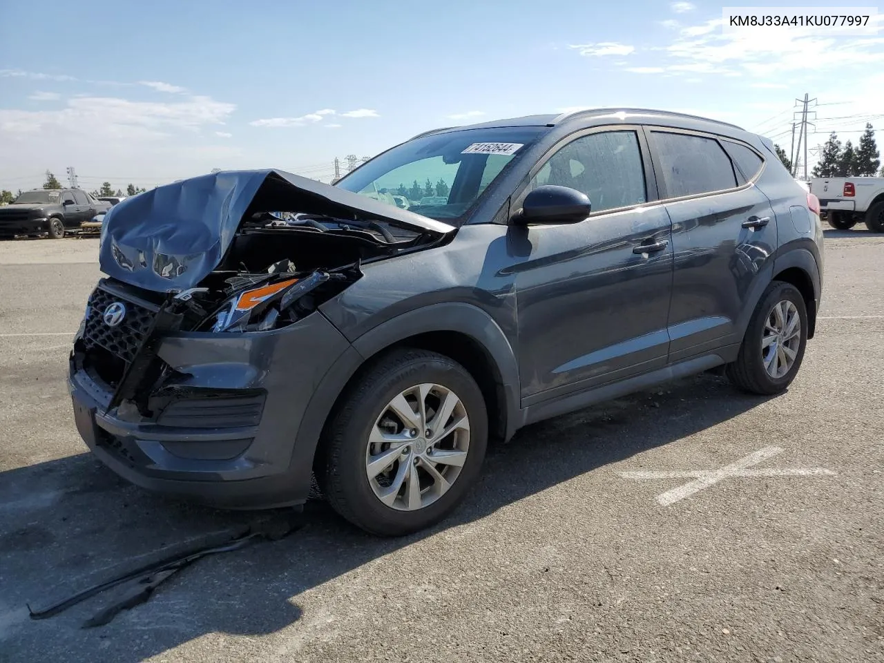 2019 Hyundai Tucson Limited VIN: KM8J33A41KU077997 Lot: 74152644