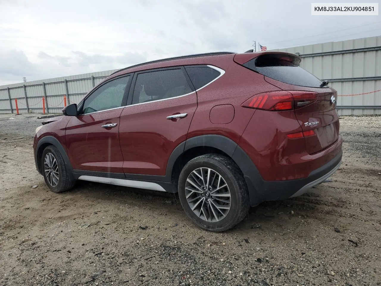 2019 Hyundai Tucson Limited VIN: KM8J33AL2KU904851 Lot: 74534324