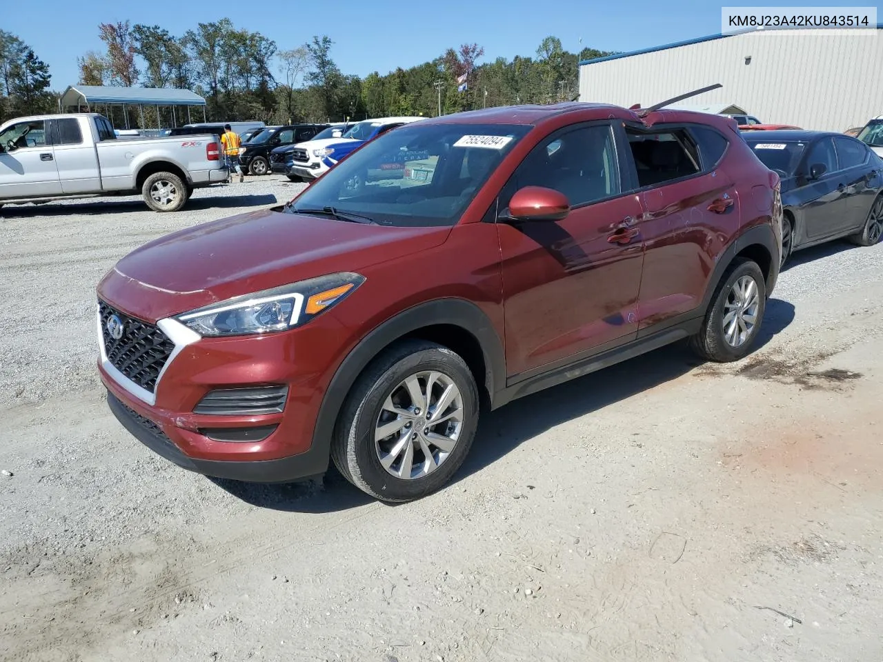 2019 Hyundai Tucson Se VIN: KM8J23A42KU843514 Lot: 75524094