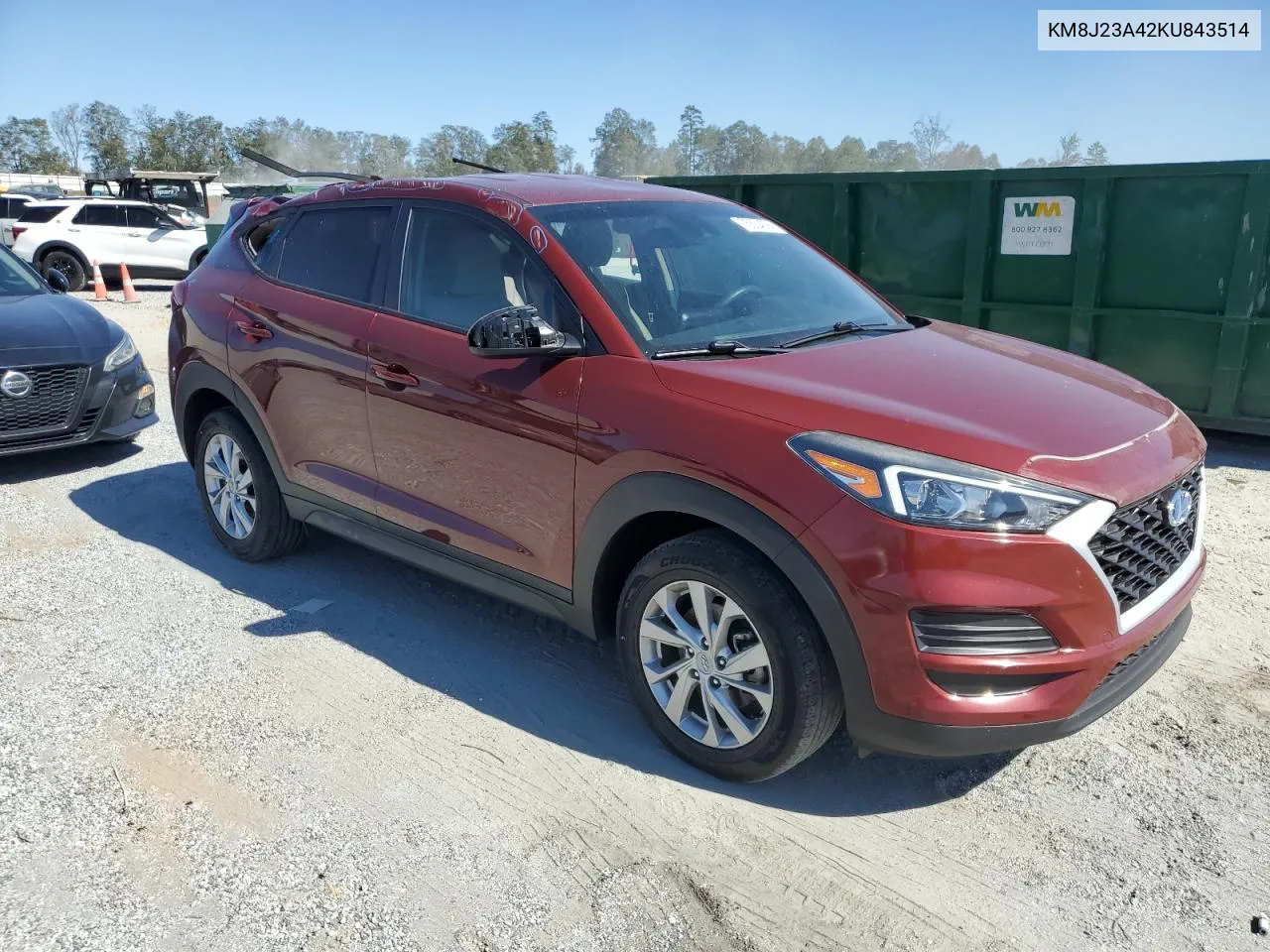 2019 Hyundai Tucson Se VIN: KM8J23A42KU843514 Lot: 75524094