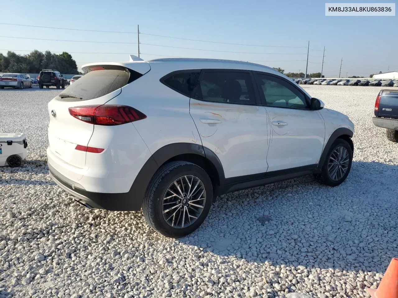 2019 Hyundai Tucson Limited VIN: KM8J33AL8KU863836 Lot: 75533044