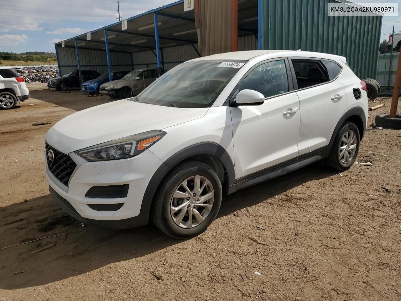 2019 Hyundai Tucson Se VIN: KM8J2CA42KU980971 Lot: 75554674