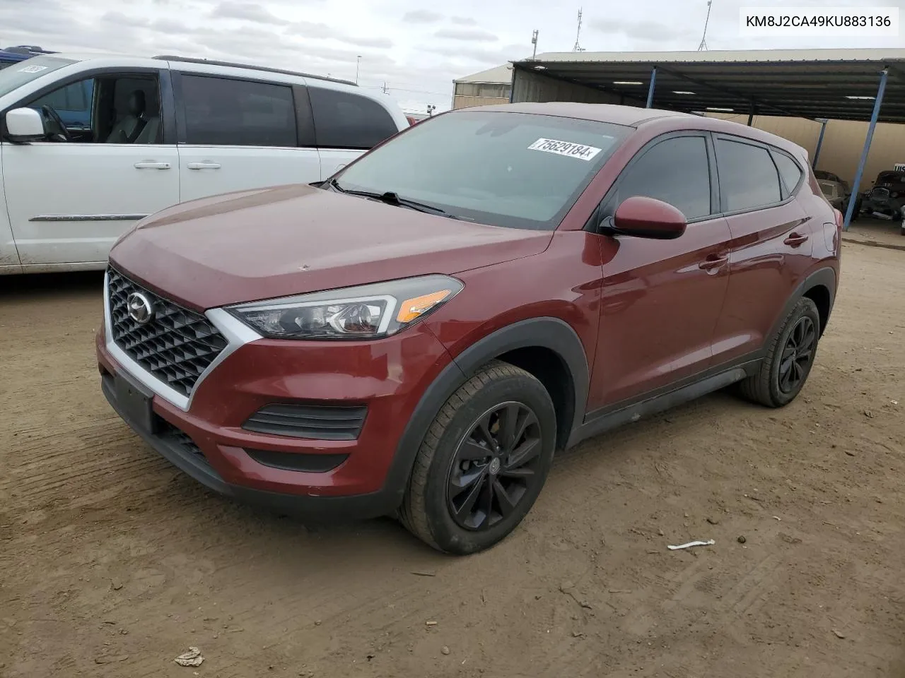 2019 Hyundai Tucson Se VIN: KM8J2CA49KU883136 Lot: 75629184