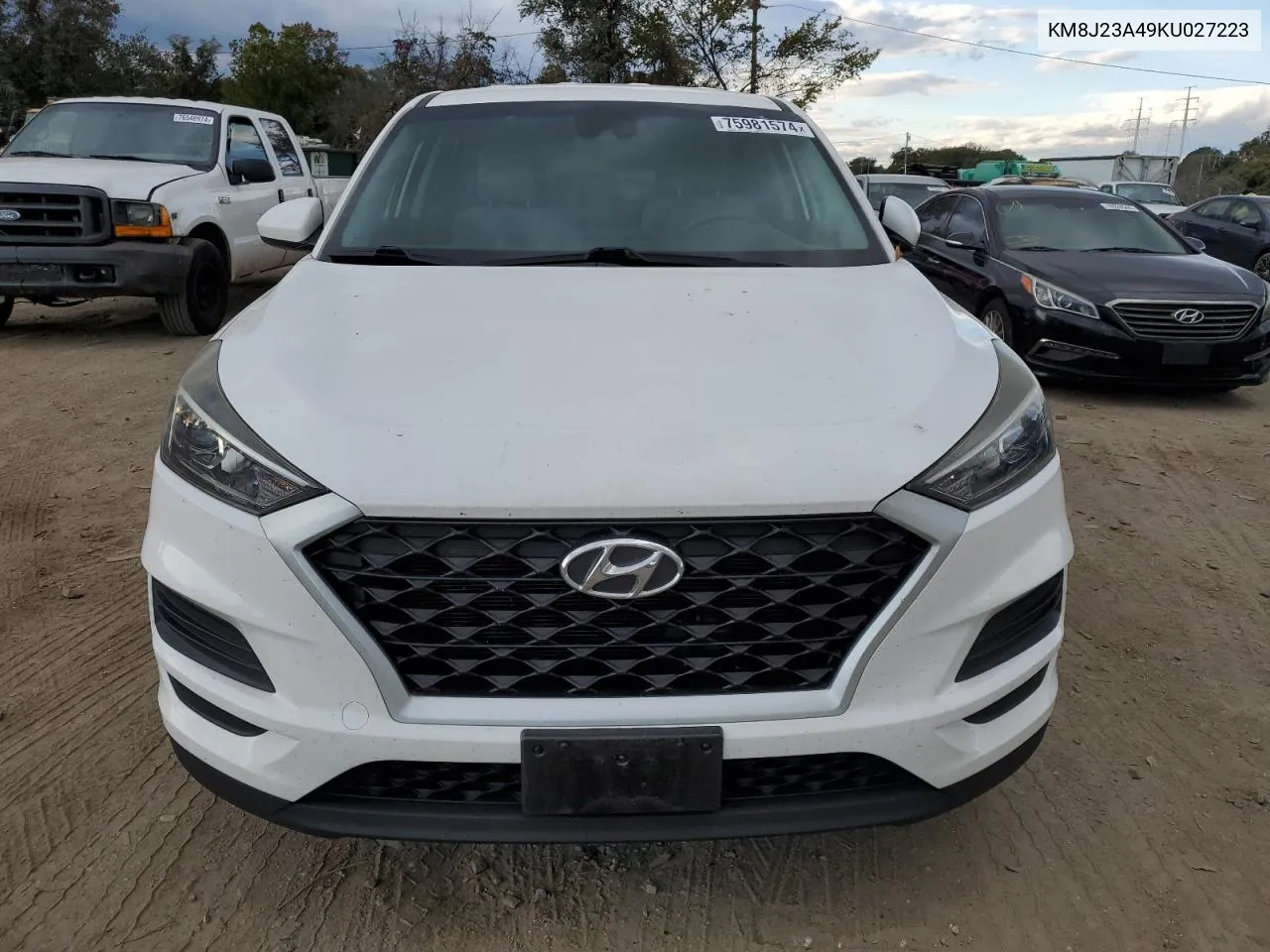 2019 Hyundai Tucson Se VIN: KM8J23A49KU027223 Lot: 75981574