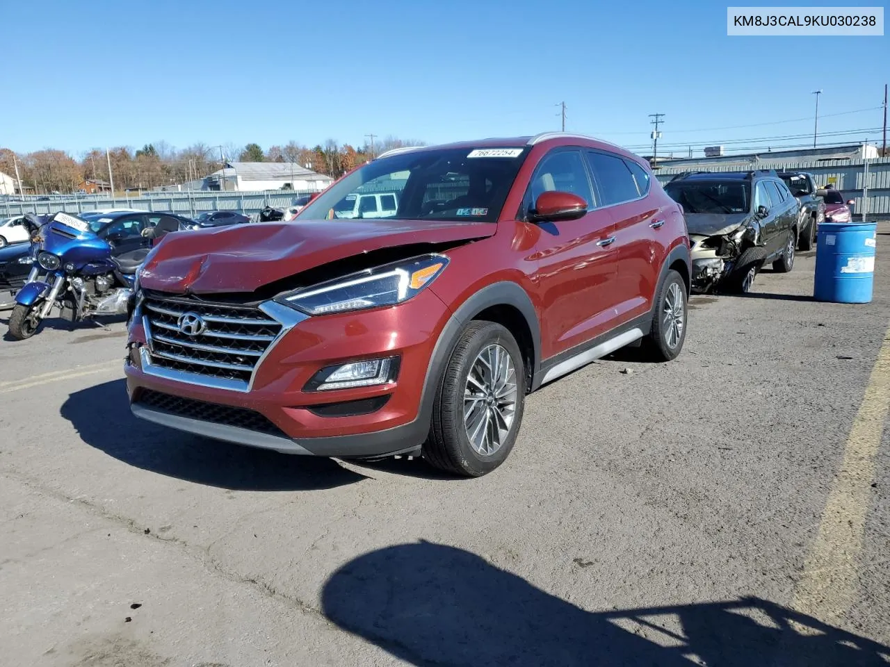 2019 Hyundai Tucson Limited VIN: KM8J3CAL9KU030238 Lot: 76672254