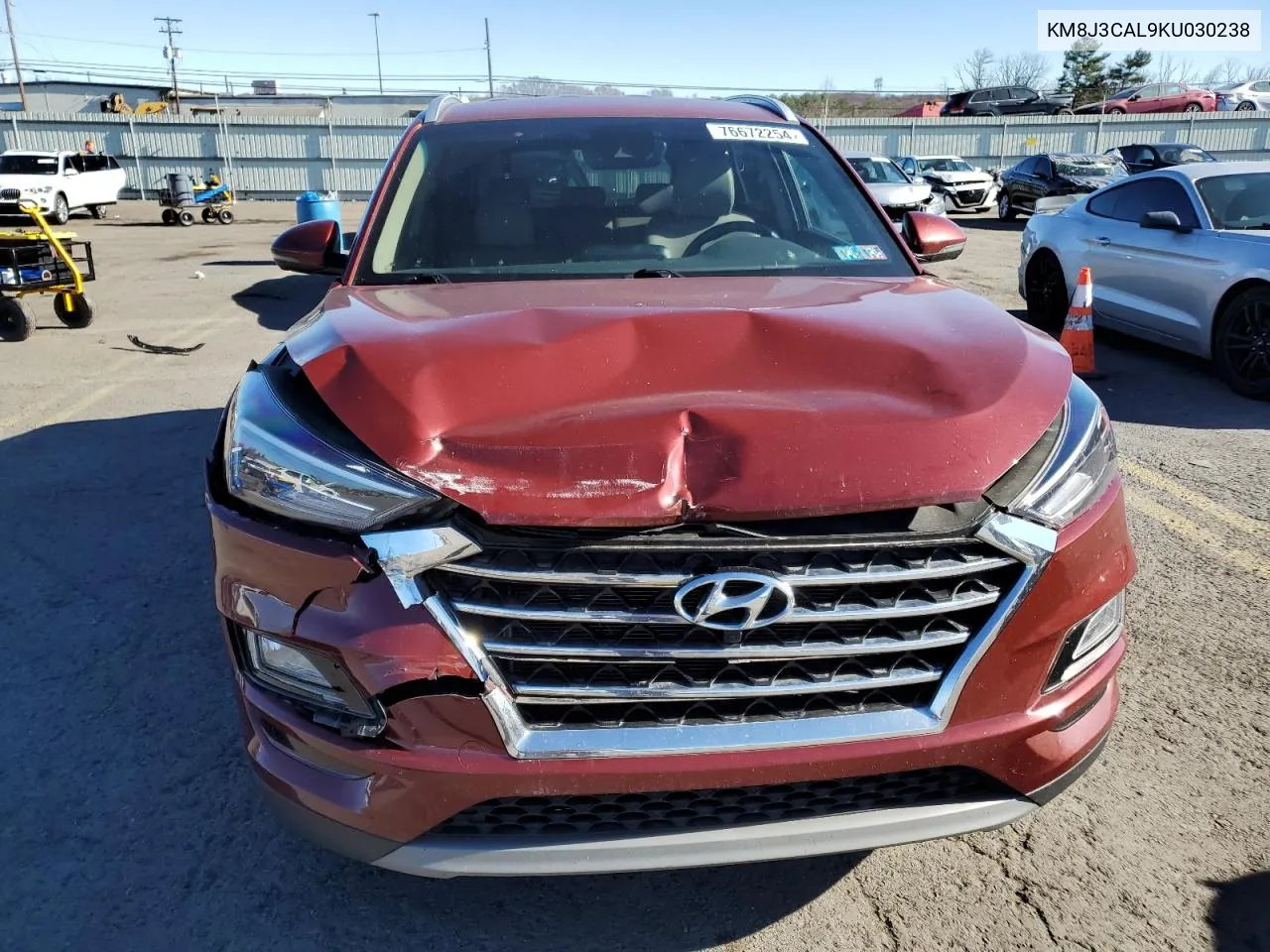 2019 Hyundai Tucson Limited VIN: KM8J3CAL9KU030238 Lot: 76672254