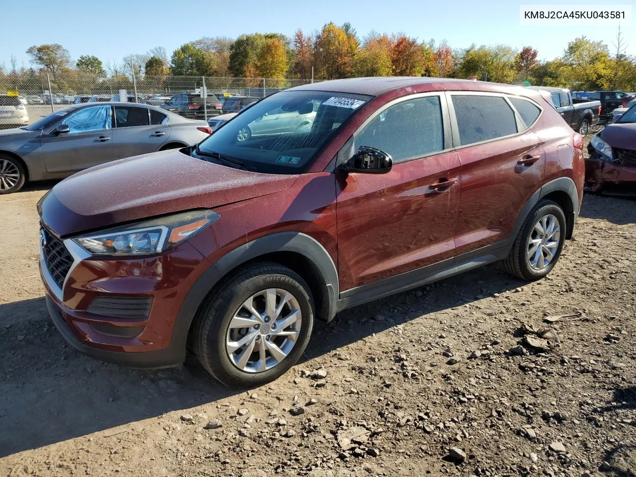 2019 Hyundai Tucson Se VIN: KM8J2CA45KU043581 Lot: 77045534