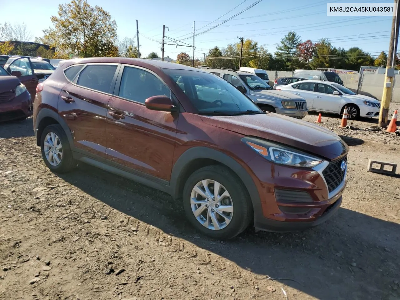 2019 Hyundai Tucson Se VIN: KM8J2CA45KU043581 Lot: 77045534