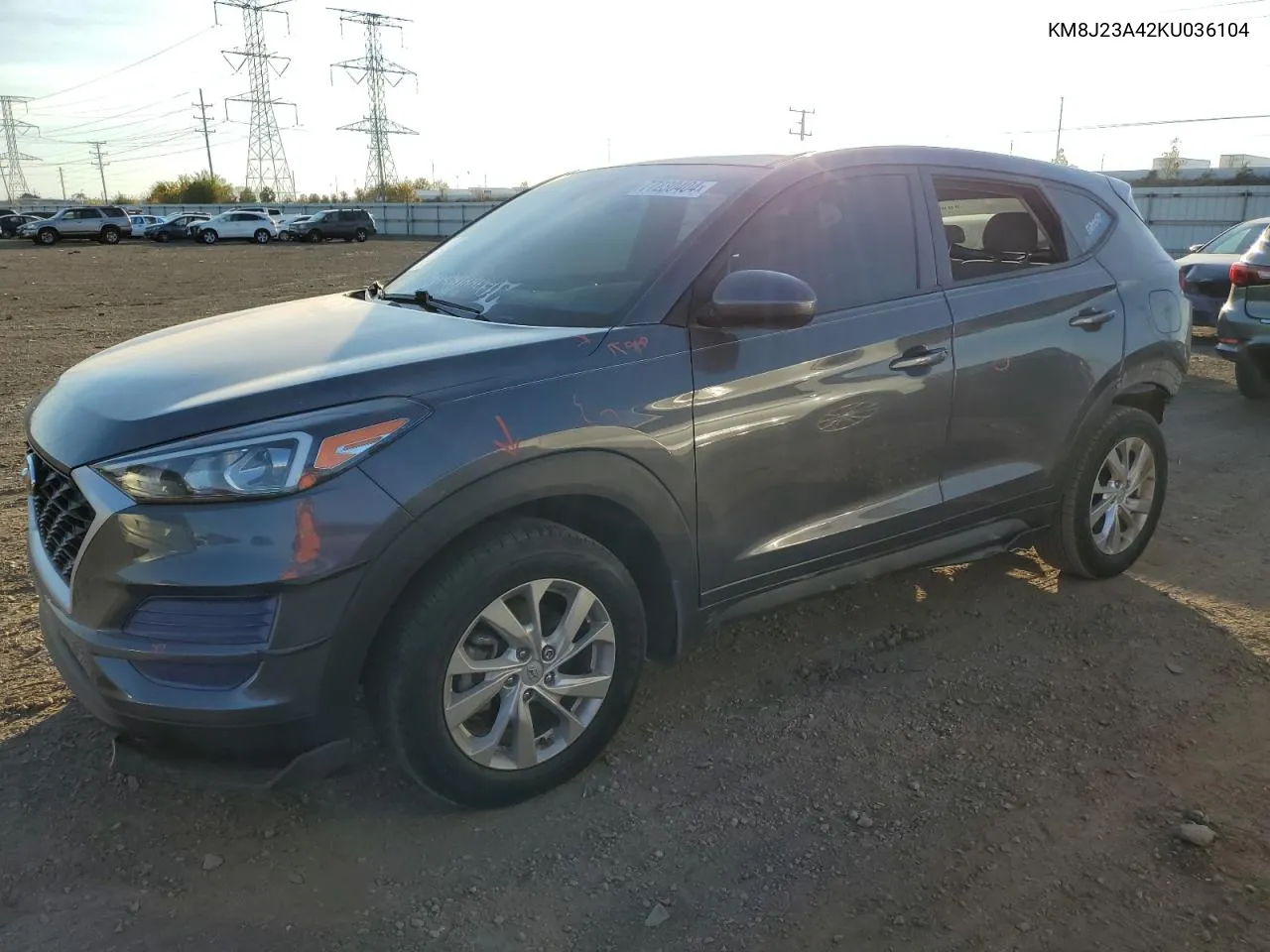 2019 Hyundai Tucson Se VIN: KM8J23A42KU036104 Lot: 77230404