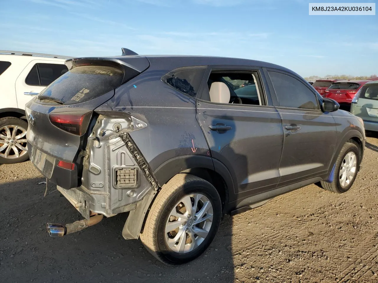 2019 Hyundai Tucson Se VIN: KM8J23A42KU036104 Lot: 77230404