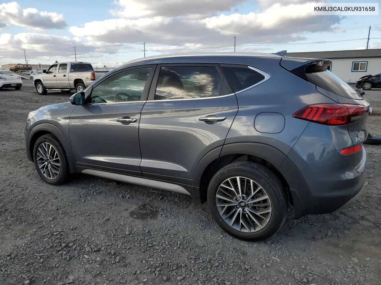 2019 Hyundai Tucson Limited VIN: KM8J3CAL0KU931658 Lot: 77574734