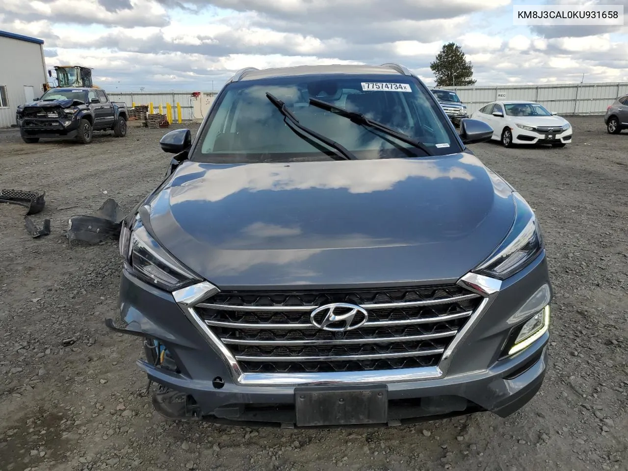 2019 Hyundai Tucson Limited VIN: KM8J3CAL0KU931658 Lot: 77574734